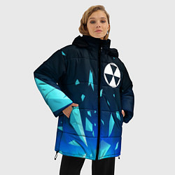 Куртка зимняя женская Fallout взрыв частиц, цвет: 3D-черный — фото 2