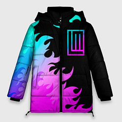 Куртка зимняя женская Lindemann неоновый огонь, цвет: 3D-черный