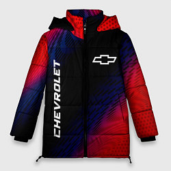 Куртка зимняя женская Chevrolet красный карбон, цвет: 3D-черный