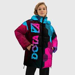 Куртка зимняя женская Dota - neon gradient: по-вертикали, цвет: 3D-черный — фото 2
