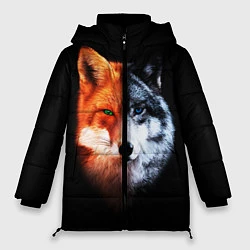 Куртка зимняя женская Волк и Лисица, цвет: 3D-светло-серый