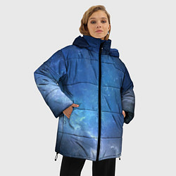 Куртка зимняя женская Холодное космическое молчание, цвет: 3D-красный — фото 2