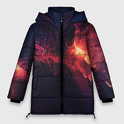 Куртка зимняя женская Космическое пламя, цвет: 3D-красный