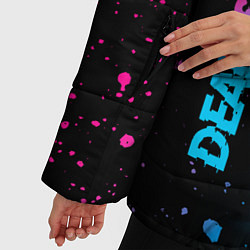 Куртка зимняя женская Dead Space - neon gradient: символ и надпись верти, цвет: 3D-черный — фото 2