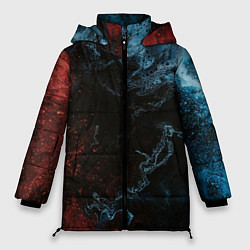 Куртка зимняя женская Тьма и краски, цвет: 3D-красный