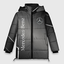 Женская зимняя куртка Mercedes абстракция карбон