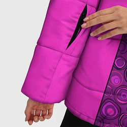 Куртка зимняя женская Розовый комбинированный неоновый узор, цвет: 3D-светло-серый — фото 2