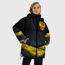 Куртка зимняя женская Золотой герб black gold, цвет: 3D-светло-серый — фото 2