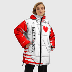 Куртка зимняя женская Undertale фриск, цвет: 3D-черный — фото 2