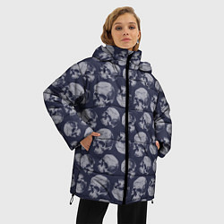 Куртка зимняя женская Череп и челюсть, цвет: 3D-светло-серый — фото 2