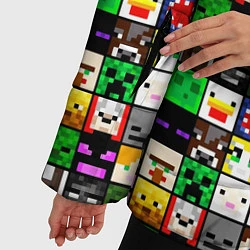Куртка зимняя женская Minecraft characters, цвет: 3D-черный — фото 2