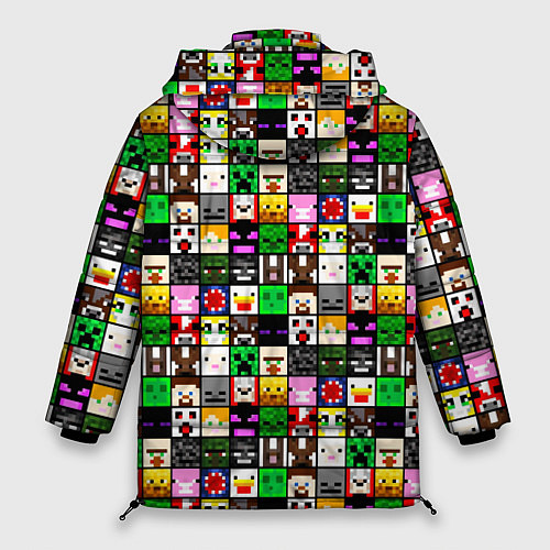Женская зимняя куртка Minecraft characters / 3D-Светло-серый – фото 2