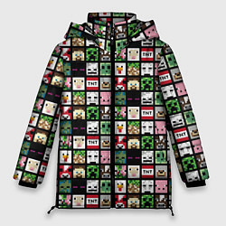 Куртка зимняя женская Minecraft: characters, цвет: 3D-светло-серый