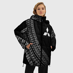 Куртка зимняя женская Mitsubishi tire tracks, цвет: 3D-черный — фото 2