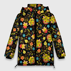 Куртка зимняя женская Русский яркий узор, цвет: 3D-светло-серый