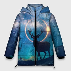 Куртка зимняя женская Мистический олень, цвет: 3D-светло-серый