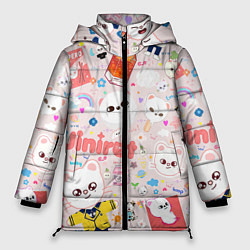 Куртка зимняя женская Skzoo Jinniret pattern cartoon avatar, цвет: 3D-светло-серый