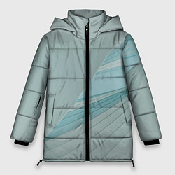 Куртка зимняя женская Абстрактные слои листов, цвет: 3D-светло-серый