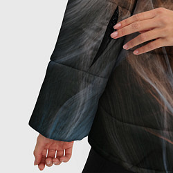 Куртка зимняя женская Множество абстрактных линий во тьме, цвет: 3D-светло-серый — фото 2