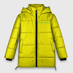 Куртка зимняя женская Киберпанк - Лого Дэвида, цвет: 3D-светло-серый