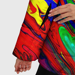 Куртка зимняя женская Неоновый градиент красок, цвет: 3D-светло-серый — фото 2