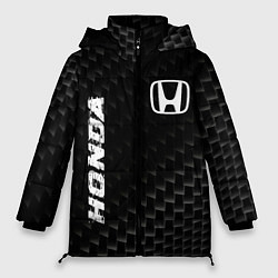 Куртка зимняя женская Honda карбоновый фон, цвет: 3D-черный
