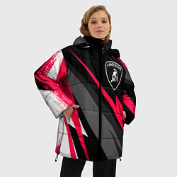 Куртка зимняя женская Lamborghini fast lines, цвет: 3D-черный — фото 2