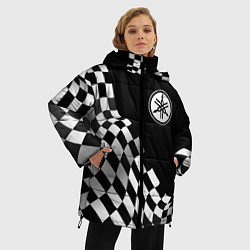 Куртка зимняя женская Yamaha racing flag, цвет: 3D-черный — фото 2