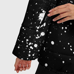 Куртка зимняя женская Тетрадь смерти брызги, цвет: 3D-светло-серый — фото 2