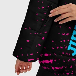Куртка зимняя женская Juventus - neon gradient: по-вертикали, цвет: 3D-черный — фото 2