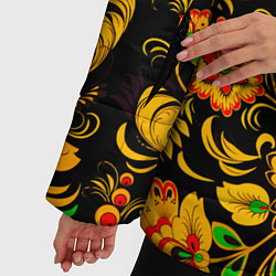 Куртка зимняя женская РОССИЯ роспись хохлома, цвет: 3D-светло-серый — фото 2