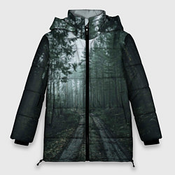 Куртка зимняя женская Дорога в лес, цвет: 3D-черный