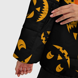 Куртка зимняя женская Тыква на Хэллоуин, цвет: 3D-красный — фото 2