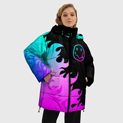 Куртка зимняя женская Nirvana неоновый огонь, цвет: 3D-черный — фото 2