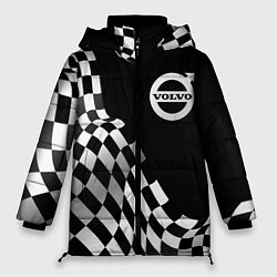 Куртка зимняя женская Volvo racing flag, цвет: 3D-черный