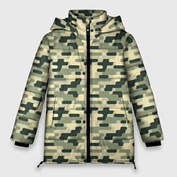 Куртка зимняя женская Камуфляж танковый мелкий, цвет: 3D-черный
