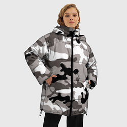 Куртка зимняя женская Камуфляж Urban крупный, цвет: 3D-черный — фото 2