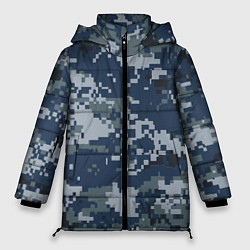 Куртка зимняя женская Камуфляж Росгвардия цифра, цвет: 3D-черный