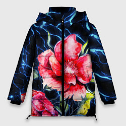 Куртка зимняя женская Пион, цвет: 3D-черный