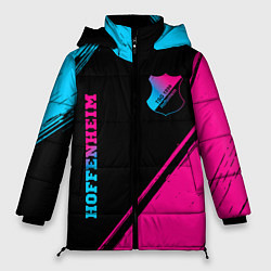 Женская зимняя куртка Hoffenheim - neon gradient: надпись, символ