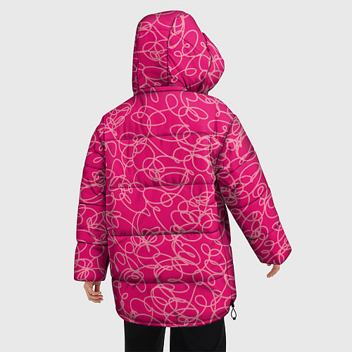 Женская зимняя куртка Особо розовый Девчачий / 3D-Светло-серый – фото 4