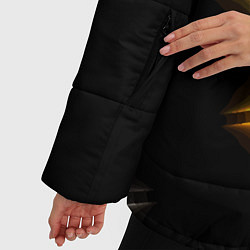 Куртка зимняя женская Mercedes - neon pattern, цвет: 3D-черный — фото 2