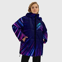 Куртка зимняя женская Citroen neon speed lines, цвет: 3D-черный — фото 2
