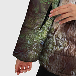 Куртка зимняя женская Мудрое Таинственное Дерево, цвет: 3D-черный — фото 2