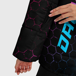 Куртка зимняя женская Daewoo - neon gradient: надпись, символ, цвет: 3D-черный — фото 2