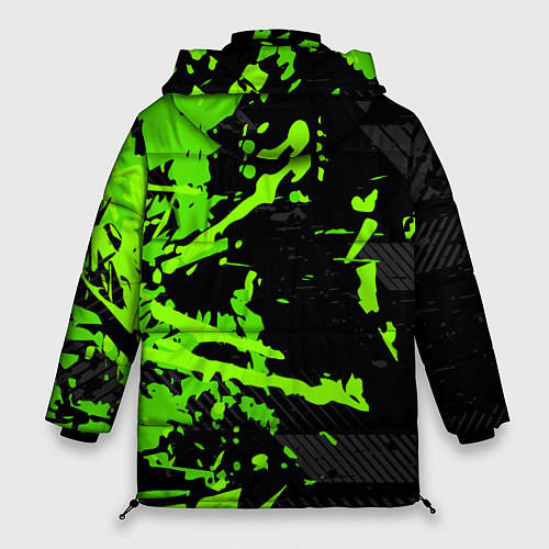 Женская зимняя куртка Black & Green / 3D-Светло-серый – фото 2