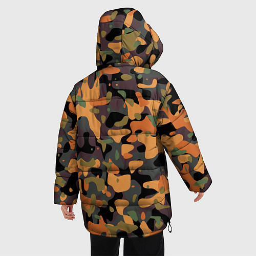Женская зимняя куртка Камуфляж осенний лес / 3D-Красный – фото 4