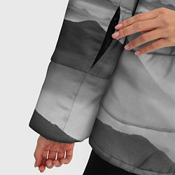 Куртка зимняя женская Туманные горы, цвет: 3D-светло-серый — фото 2