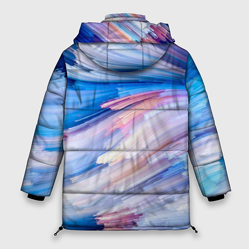 Женская зимняя куртка Красочные линии / 3D-Светло-серый – фото 2