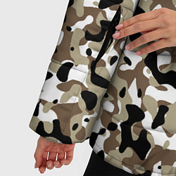 Куртка зимняя женская Камуфляж зимний лес - мелкий, цвет: 3D-черный — фото 2
